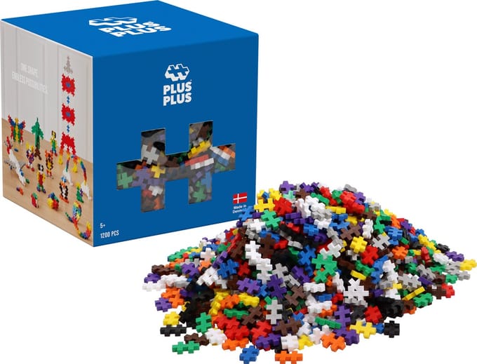 Plus-Plus Basic 1200 delige bouwset - 3320 - Bouwspeelgoed - Constructiespeelgoed - Set met bouwstenen - Vanaf 5 jaar