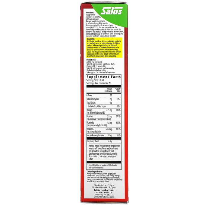 Floradix, Floradix, Fer et herbes, Complément alimentaire liquide à base de plantes, 8,5 fl oz (250 ml)
