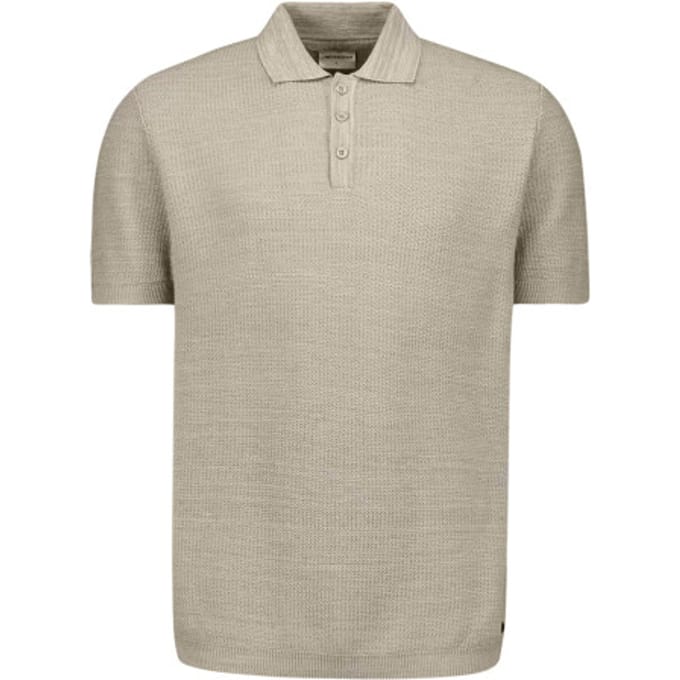 No Excess Pullover Short Sleeve Polo Taupe  XL