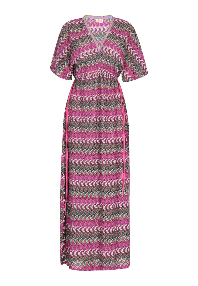 IZIA Jurk Dames Roze Veelkleurig