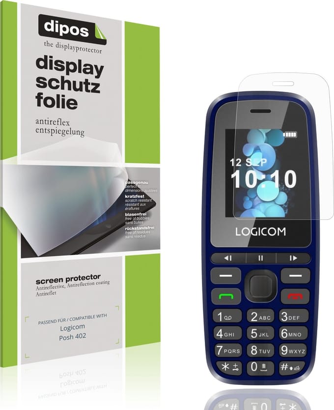dipos – 4x Matte Beschermfolie geschikt voor Logicom Posh 402 | Krasbestendige & antireflecterende Screenprotector Ultra-Thin