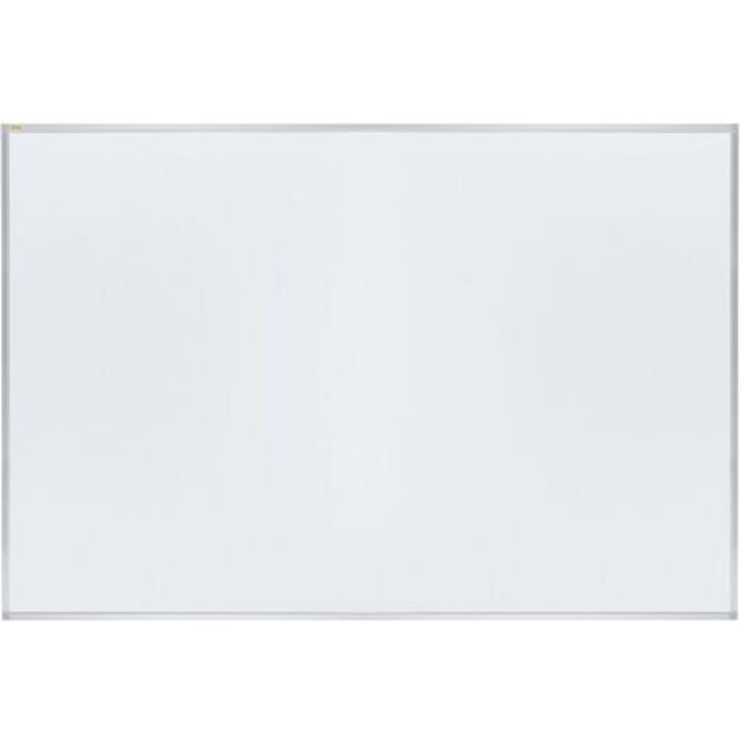 Whiteboard Franken X-tra!Line, geëmailleerd oppervlak, magnetisch, beschrijfbaar, incl. opbergbak, B 900 x H 600 mm, staal/aluminium, wit-zilver