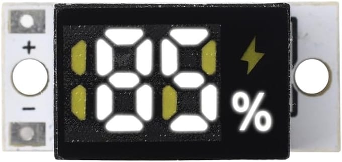 Batterij Indicator - Energie Meter - Accu Status - Compact Ontwerp - 1S-4S - Wit