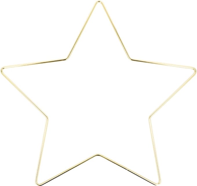 Gouden ster 28x26,5 cm in metaal - Artemio