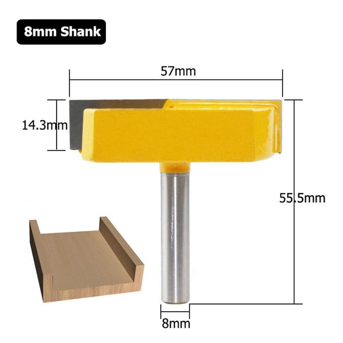 Onderfreesfrezen reinigen met een schachtdiameter van 8 mm voor oppervlakteschaaffrees A
