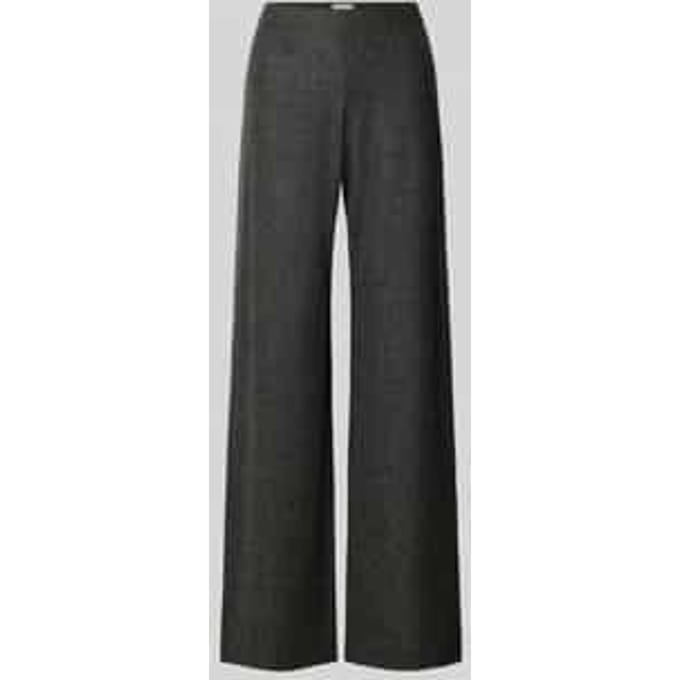 Wide leg stoffen broek met wol-aandeel model 'KIMBERLY'