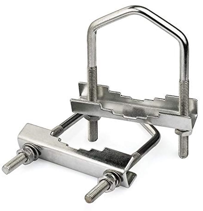 Outdoor Yagi Wifi Antenna U Holder - Aluminum Mast Bracket 2pcs for Enhanced Wifi Access Points
