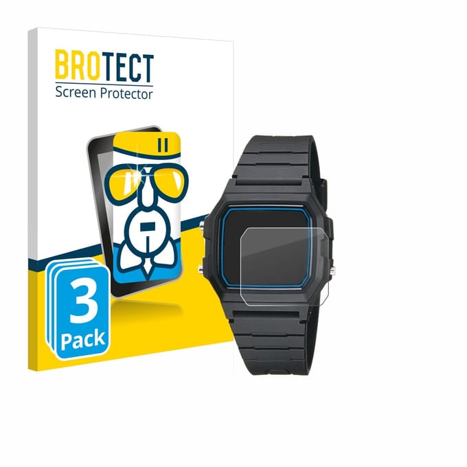 Screenprotector 3 Stuks voor Casio F-105W-1AWYEF Beschermglas transparant