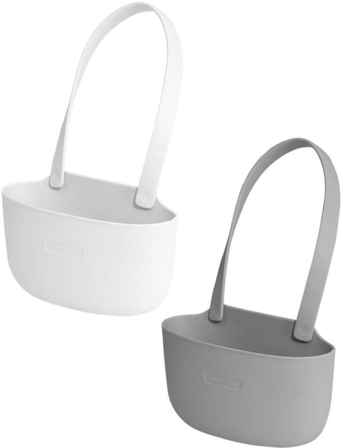 Allecto - Hangende Sponshouders - Keuken Organizer - 2 Stuks - Wit en