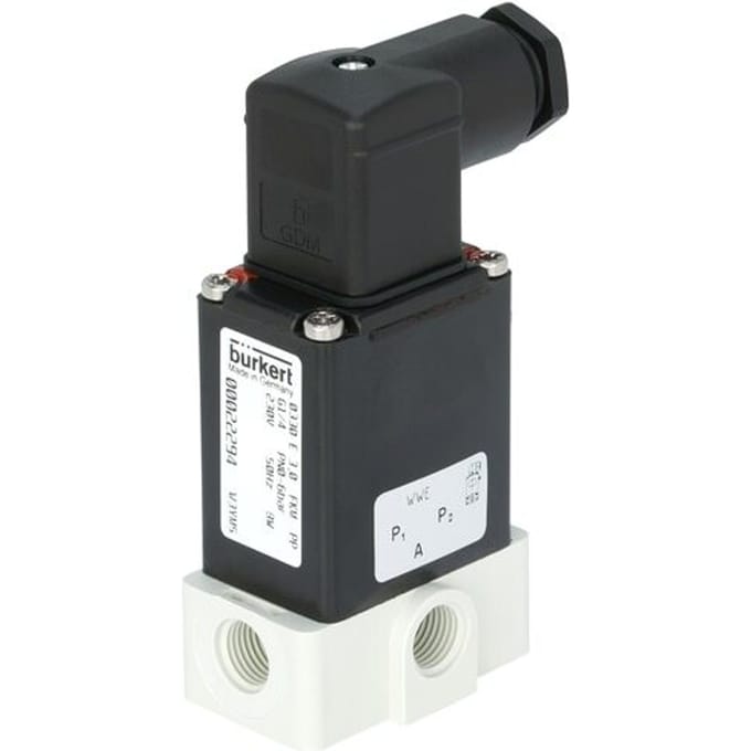 Magneetventiel 3/2-weg G1/4'' NO PP FFKM 0-4bar/58psi 24VDC 0330 20013648