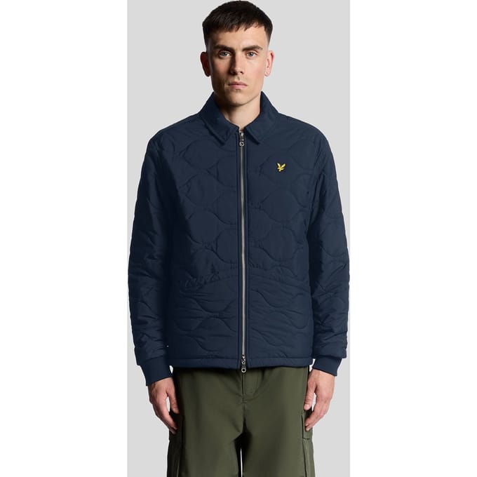 Lyle & Scott Quilted Ripstop Jacket Dark Navy Size: L | Light Jackets Outlet | Heren | Blauw