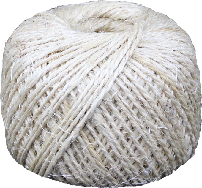 Sisal touw - bindtouw 2 draads - 500gr (125mtr) - naturel