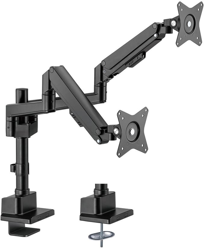 My Wall bureaubeugel voor 2 monitoren tot 32 inch / interactief / zwart