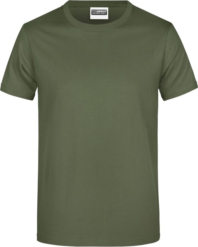 James And Nicholson Heren Ronde Hals Basic T-Shirt (Olijf)