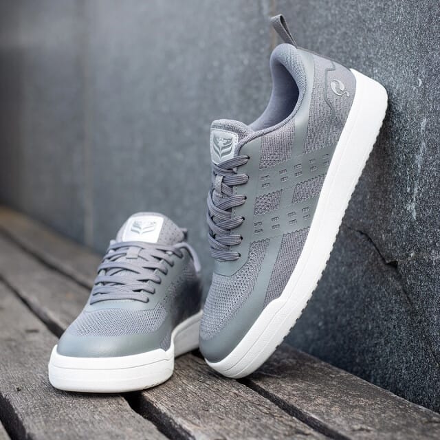 Q1905 Sneaker marken middengrijs/ wit