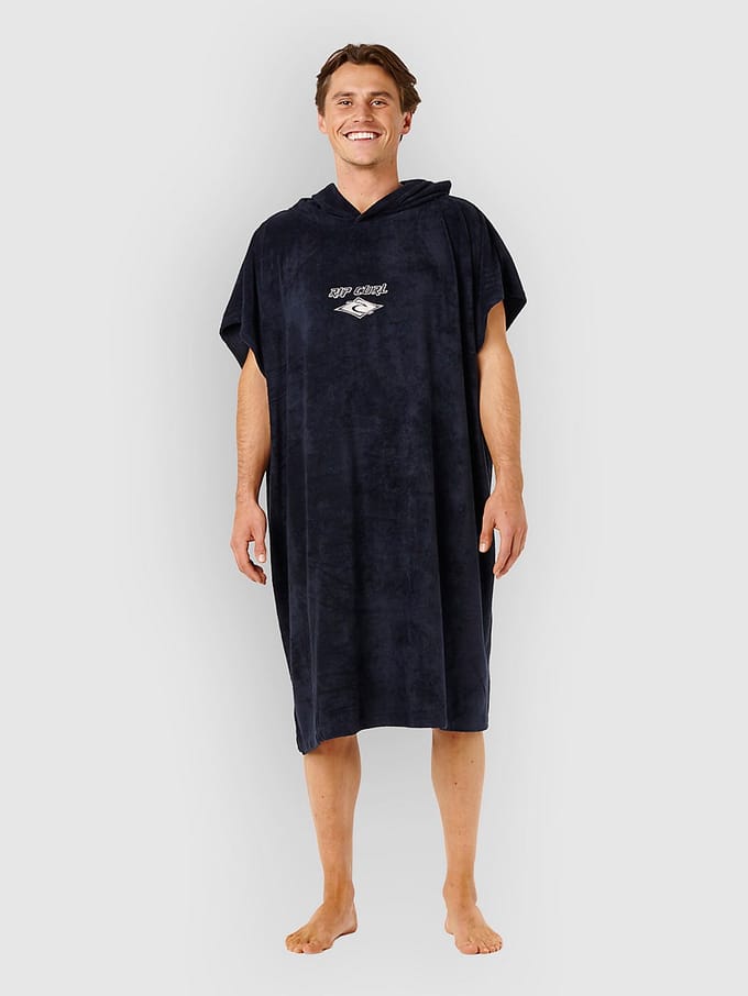 Rip Curl Classic Surf Hooded Towel - Black/off White