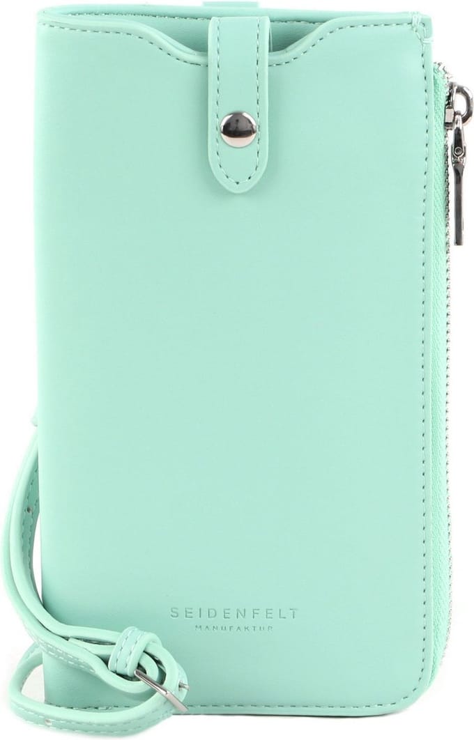 SEIDENFELT MANUFAKTUR Telefoontasje Bjerka Cellphone Aqua Turquoise