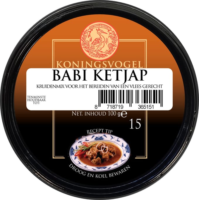 Koningsvogel® | 6 x 100 gr Babi Ketjap boemboe | kruidenmix vlees | nr 15