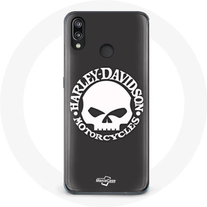 Coque - Harley Davidson - P20 Lite - Noir - Souple - Tête de mort