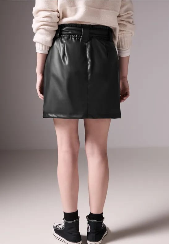 Rok in lederlook