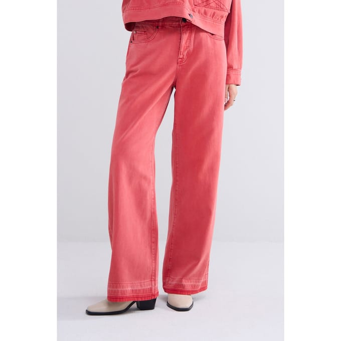 Summum Woman Wide Leg Jeans Coloured Denim True Red Size: 36 | Flared Outlet | Dames | Rood