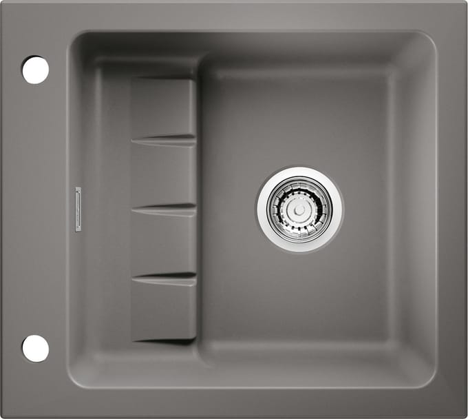 NABER PickUP - Keramische Spoelbak - kleur LAVA - met dubbele bodem - met Waste