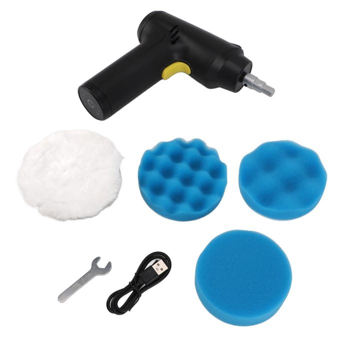 Draadloze Buffer Polijstmachine USB Oplaadbaar 3 Snelheden Instelbaar Draagbare Elektrische Polijstmachine black