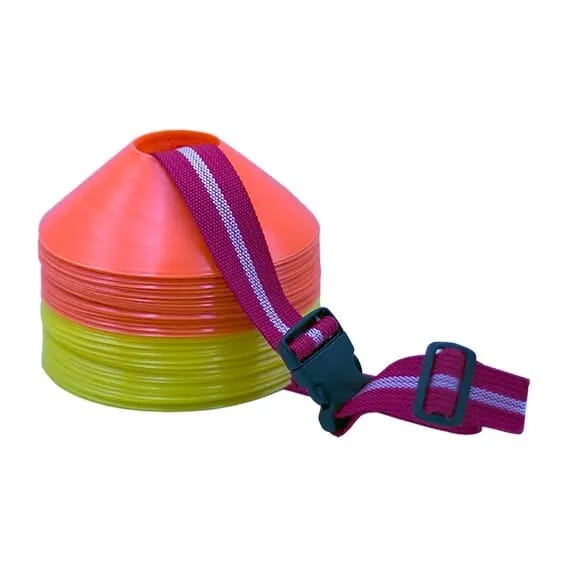 Pack Cones Riem Geel/Oranje Flúor/Wit/Blauw - 30