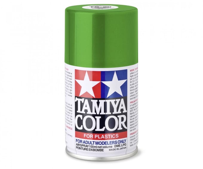 Tamiya Hobbyverf Acrylverf - TS-20 Green - Metallic - Gloss - Acryl Spray - Verf spuitbus - 100 ml