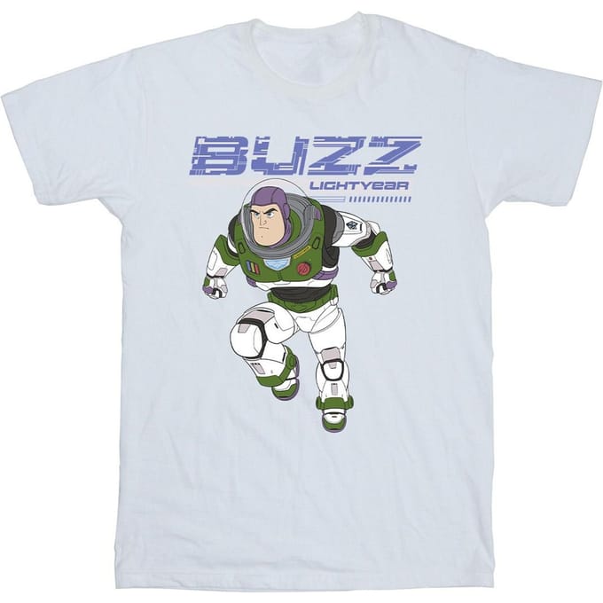 Disney Jongens Lightyear Buzz Sprong naar Actie T-Shirt (Wit)