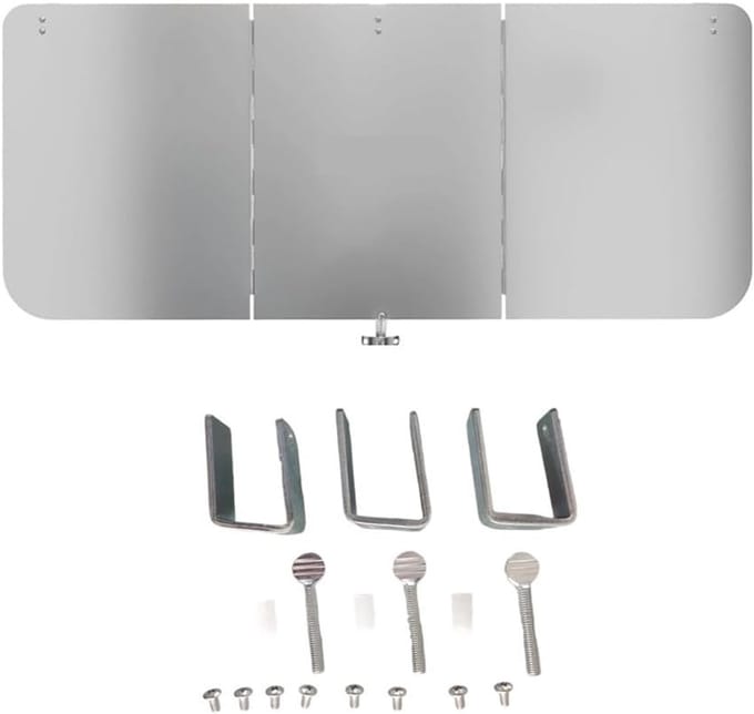Warmtepaneel - Reflector paneel - Terrasverwarming - Energie-efficiënt - 42 x 32 cm - Zilver