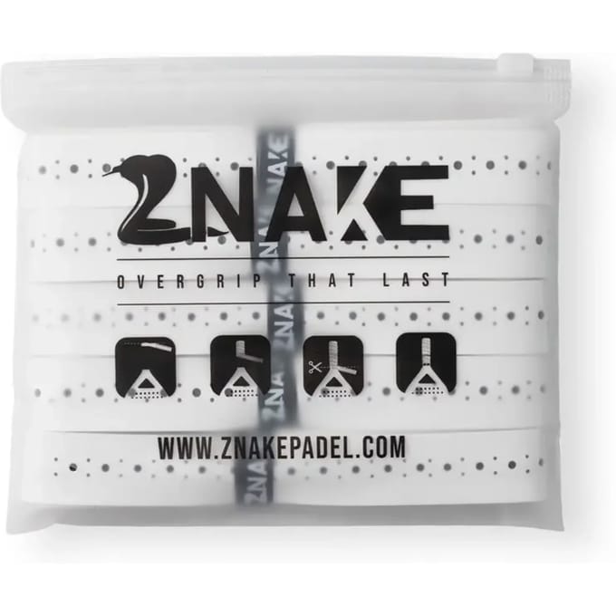 Znake Viper Sticky Padel Overgrip wit (5 pack)