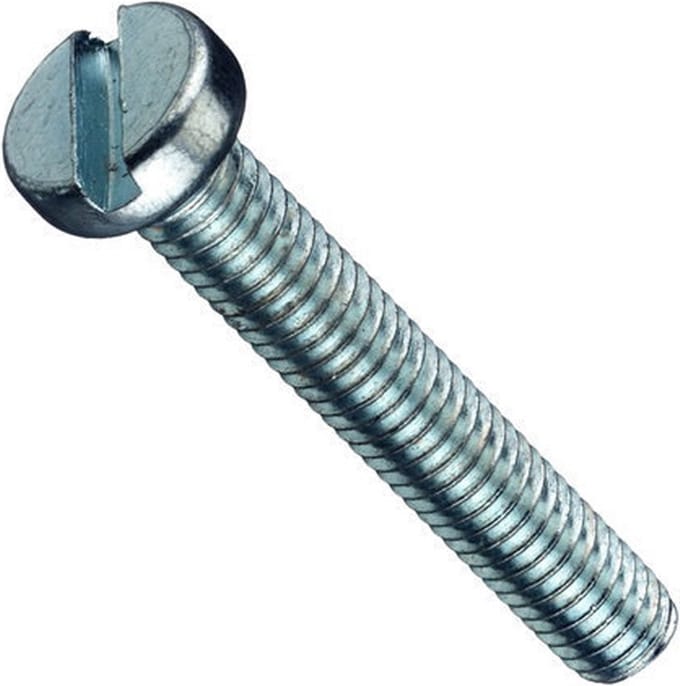 Metaalschroef M4 x 30mm. lang. Cilinderkop. RVS-A2. 9 stuks bouten met moeren. Homefix.
