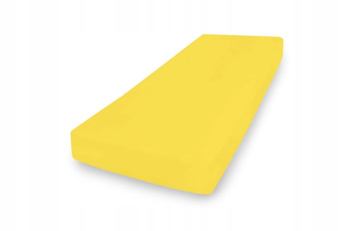 Jersey Hoeslaken met Elastiek 90/100x190/200cm - Premium Geel