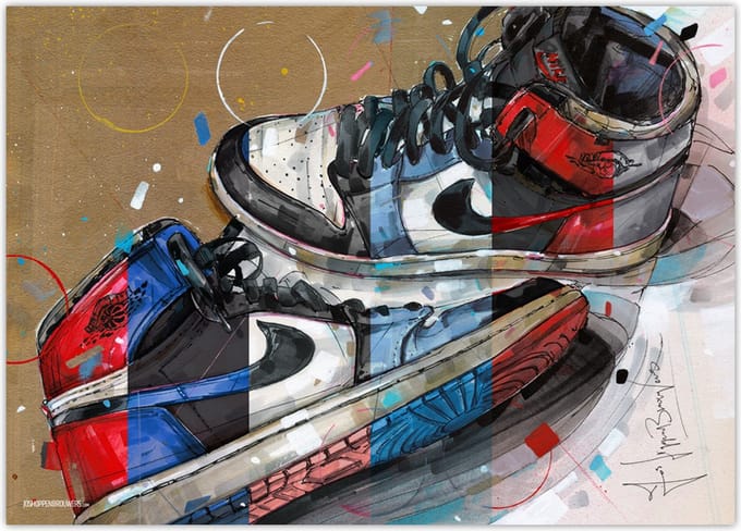 Sneaker poster 1984 colourway 70x50 cm
