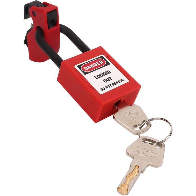 Kit de Cadenassage Universel pour Disjoncteur Sûr Compact Installation Simple Dispositif de Cadenassage pour Disjoncteur red