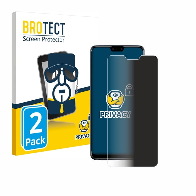 BROTECT - privacy screenprotector voor ASUS ZenFone Max Pro (M2) ZB631KL - Folie Beschermfolie Blauwlichtfilter 2 Stuks