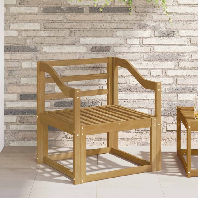 vidaXL - Buiten - bank - set - Massief - Acacia - Hout - Wit