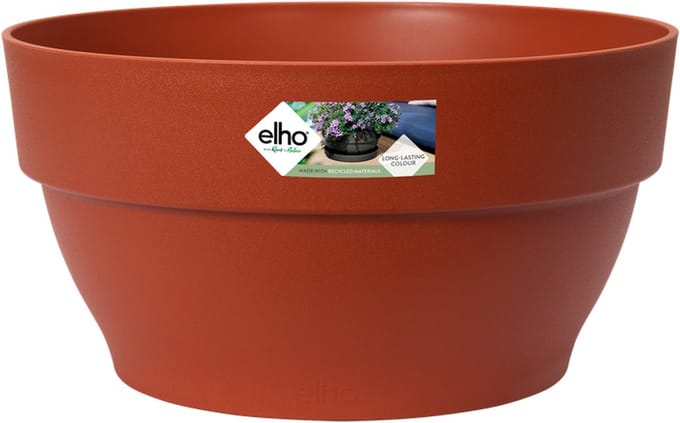 Elho Vibia Campana Schaal 27 - Bloempot voor Buiten - Ø 27.0 x H 14.0 cm - Brique