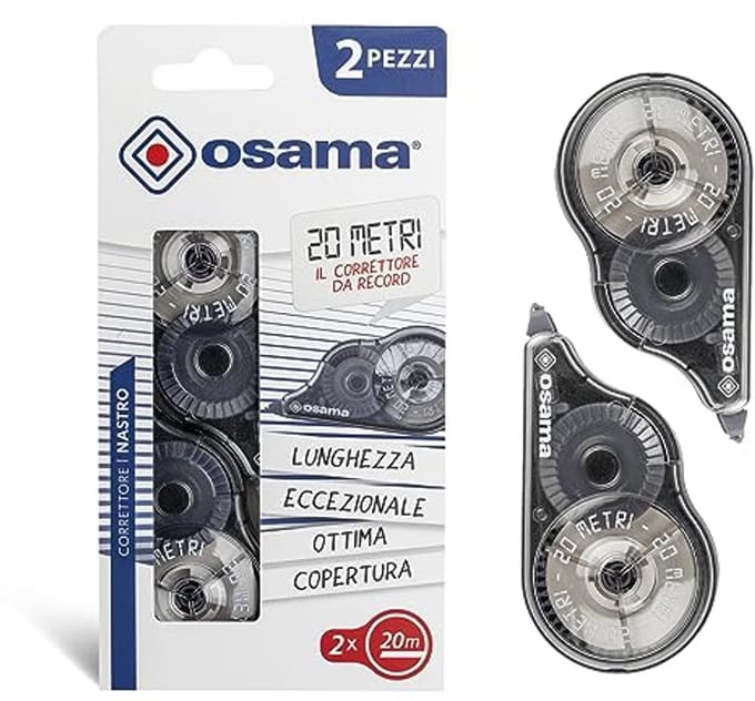 Correctietape 20 Meter - Herstelband voor Snelle Correcties op Papier - 2 Stuks