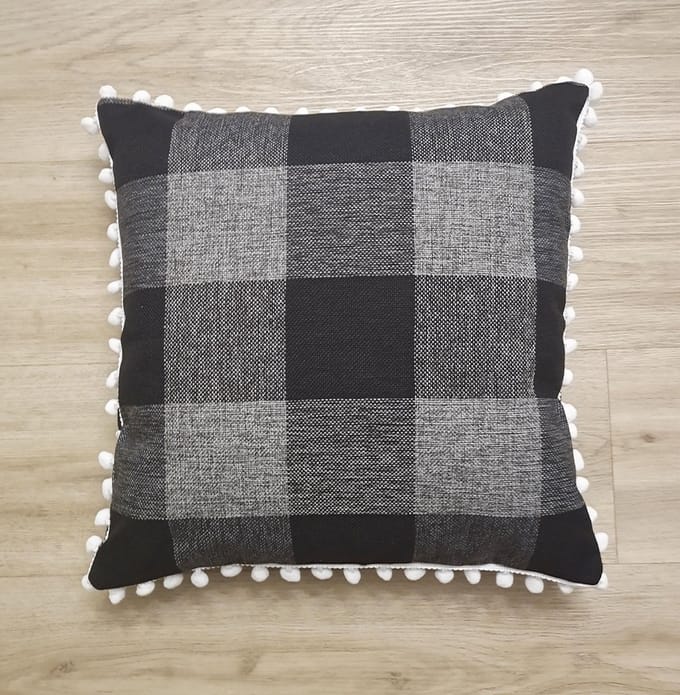 Sierkussen  43x43 cm - Zwart/Grijs