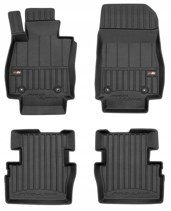 FROGUM PROLINE 3D Set - Rubberen Automatten + Kofferbakmat - Geschikt voor MAZDA 2 III Hatchback (vanaf 2014) - Zwart