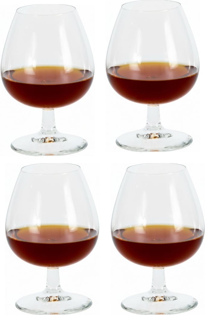 Cookinglife Cognac Glazen 370 ml - 4 Stuks