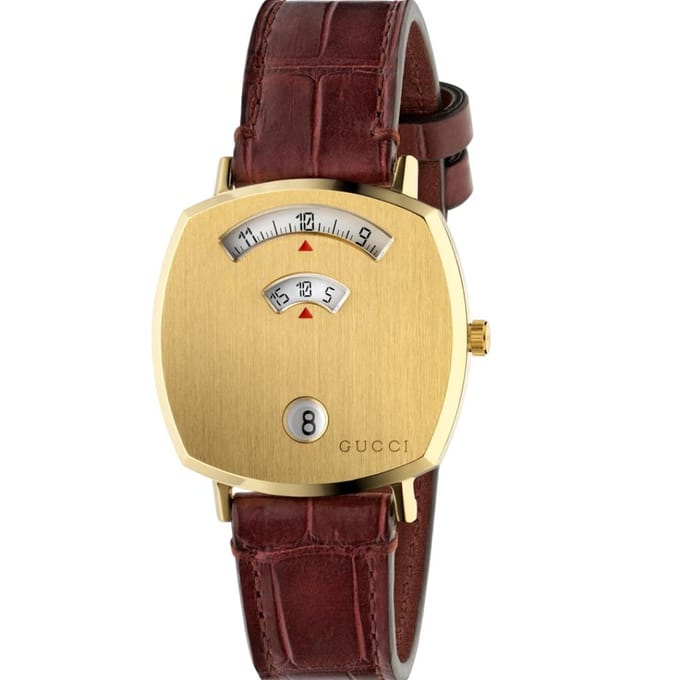 Gucci YA157405 GRIP Goud Unisex horloge