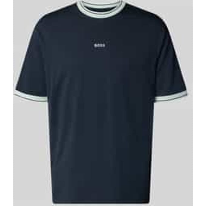 regular fit T-shirt van puur katoen model 'TE_BLOCKS'