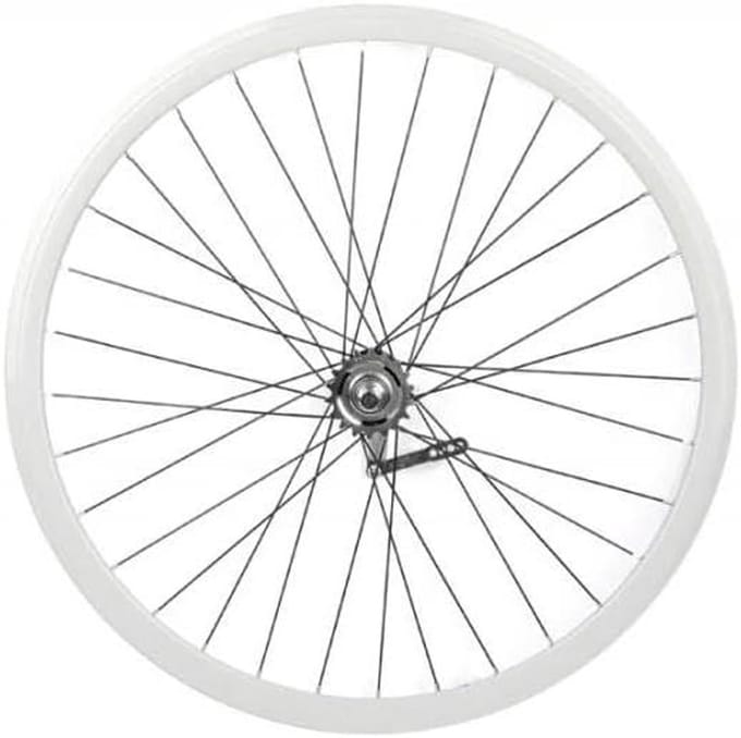 Achterwiel Terugtraprem - Stadsfiets Wiel - Veilig Fietsen - Handgemonteerd Aluminium - 700C 30mm - Wit