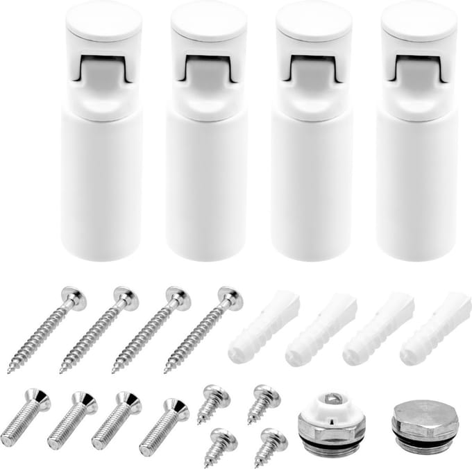Bally Handdoekradiator Beugels (4 stuks) Wit