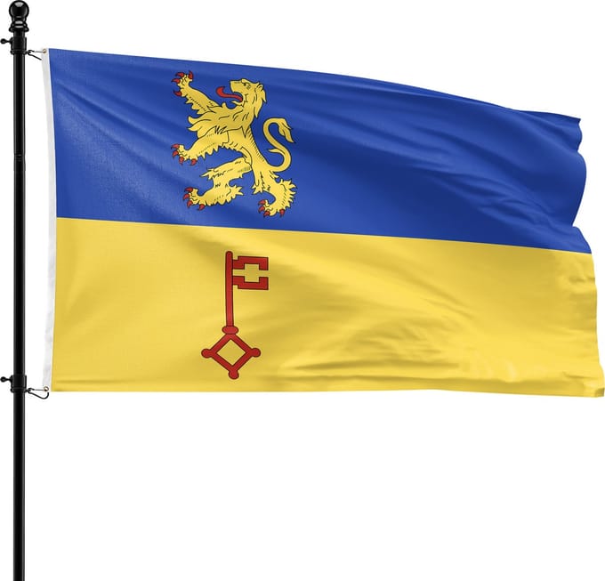 VlagDirect - Vught vlag - Gemeente Vught vlag - 90 x 150 cm.