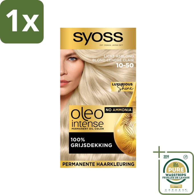 Syoss Oleo Intense - Haarverf - 10-50 - Licht Asblond - 115ml