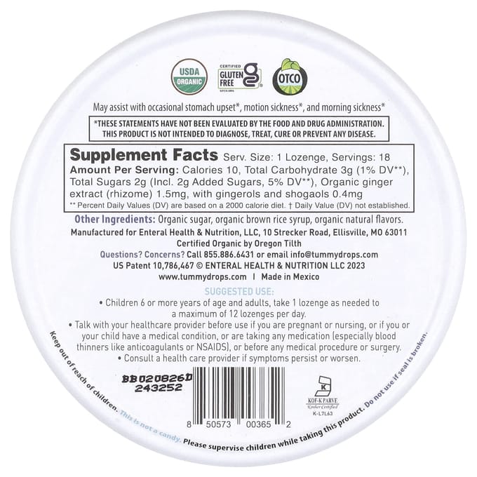 Butterscotch Gember Snoep Tabletten 18